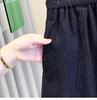 Spring/Summer Plus Size Elastic Waist Denim Skirt: Figure-Flattering, Tummy-Concealing, Fashionable Ruffle Hem for Women