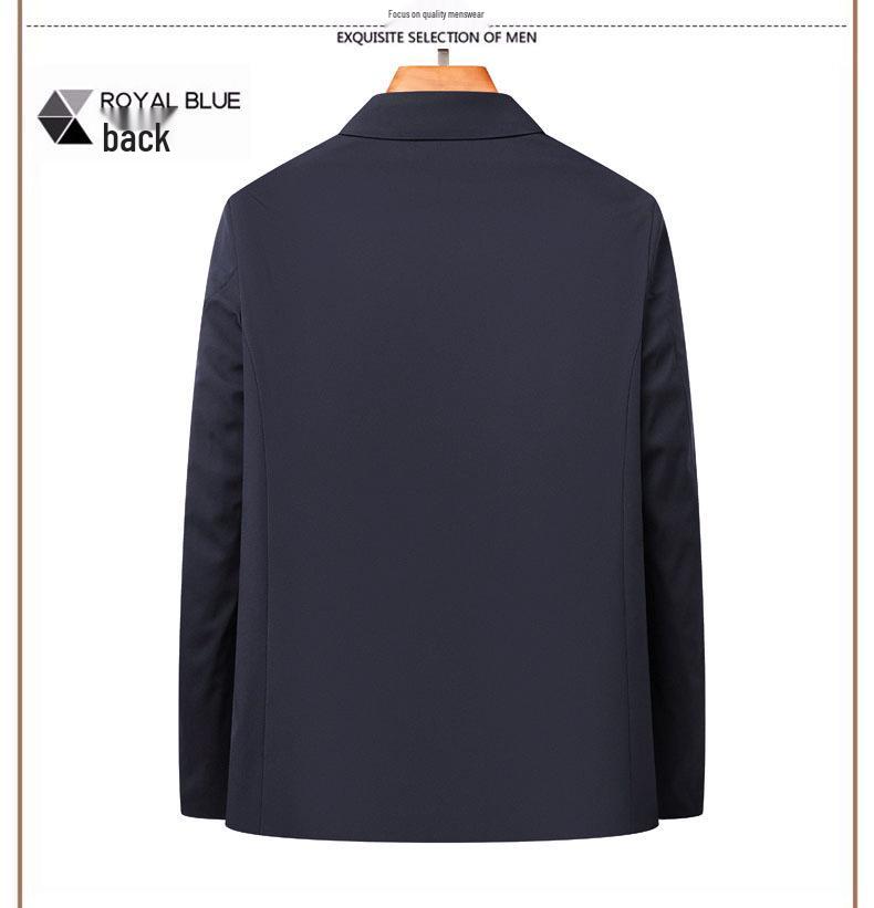 Men's Seamless Jacket for Autumn/Winter 2025: High-End Business Casual Outerwear for Middle-Aged and Elderly.