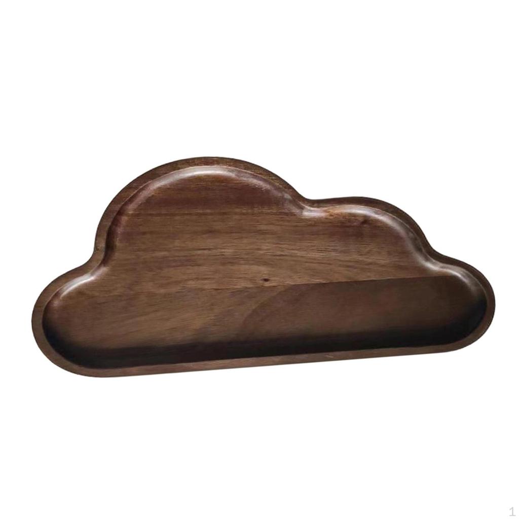 Wood Serving Tray Dried Fruit Plate Food Dish for Cupcake