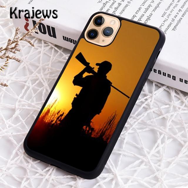 Krajews Jagdhund und Fischer Niedliche Handyhülle für iPhone 14 5 SE 6s 7 8 plus X XR XS 11 12 13 pro max Samsung S21 S22ultra