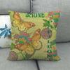 Nordic Butterfly Flower And Fruit Farm Digital Printing Short Plush Pillow Covers For Car Sofa Office Cushion Cover Home Goods