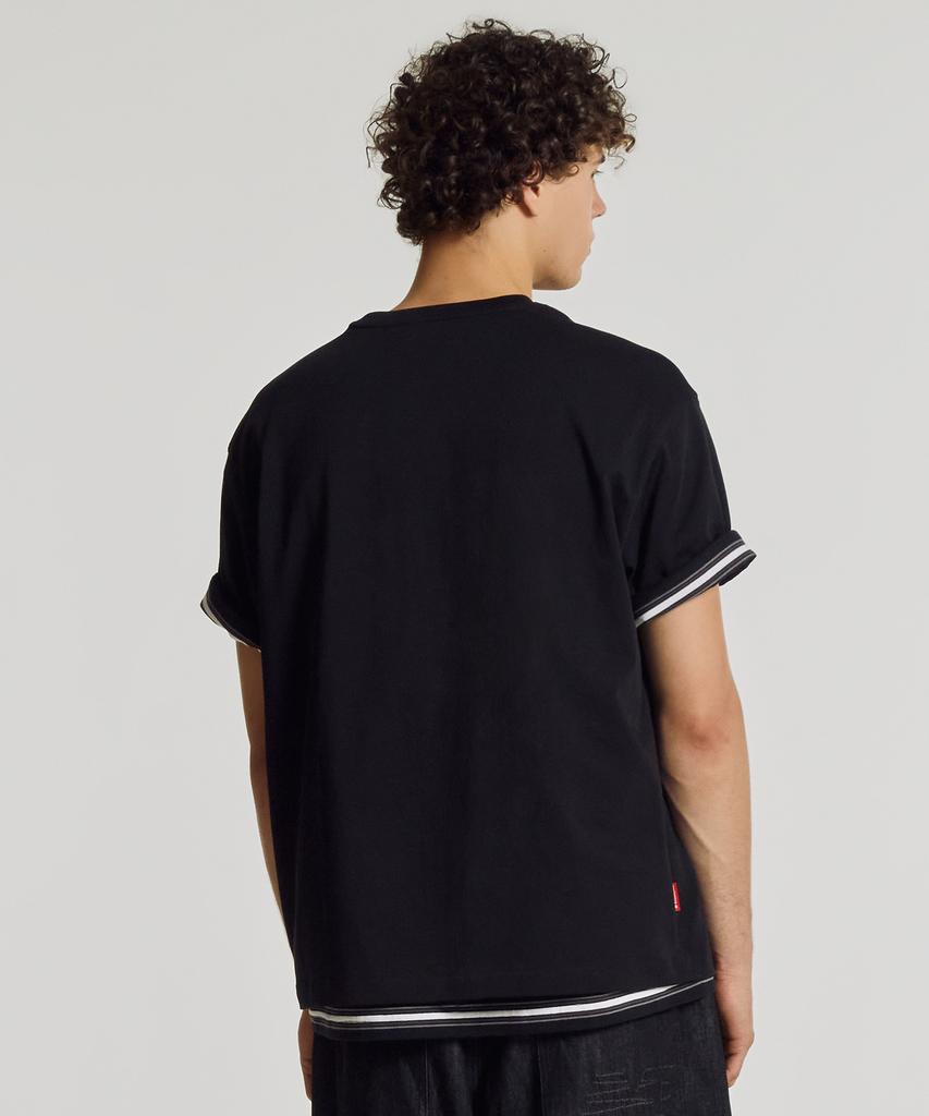 Nyuballanseu Nbneg21443 / Uni Essential Signature Short Sleeve T-Shirt (Black)