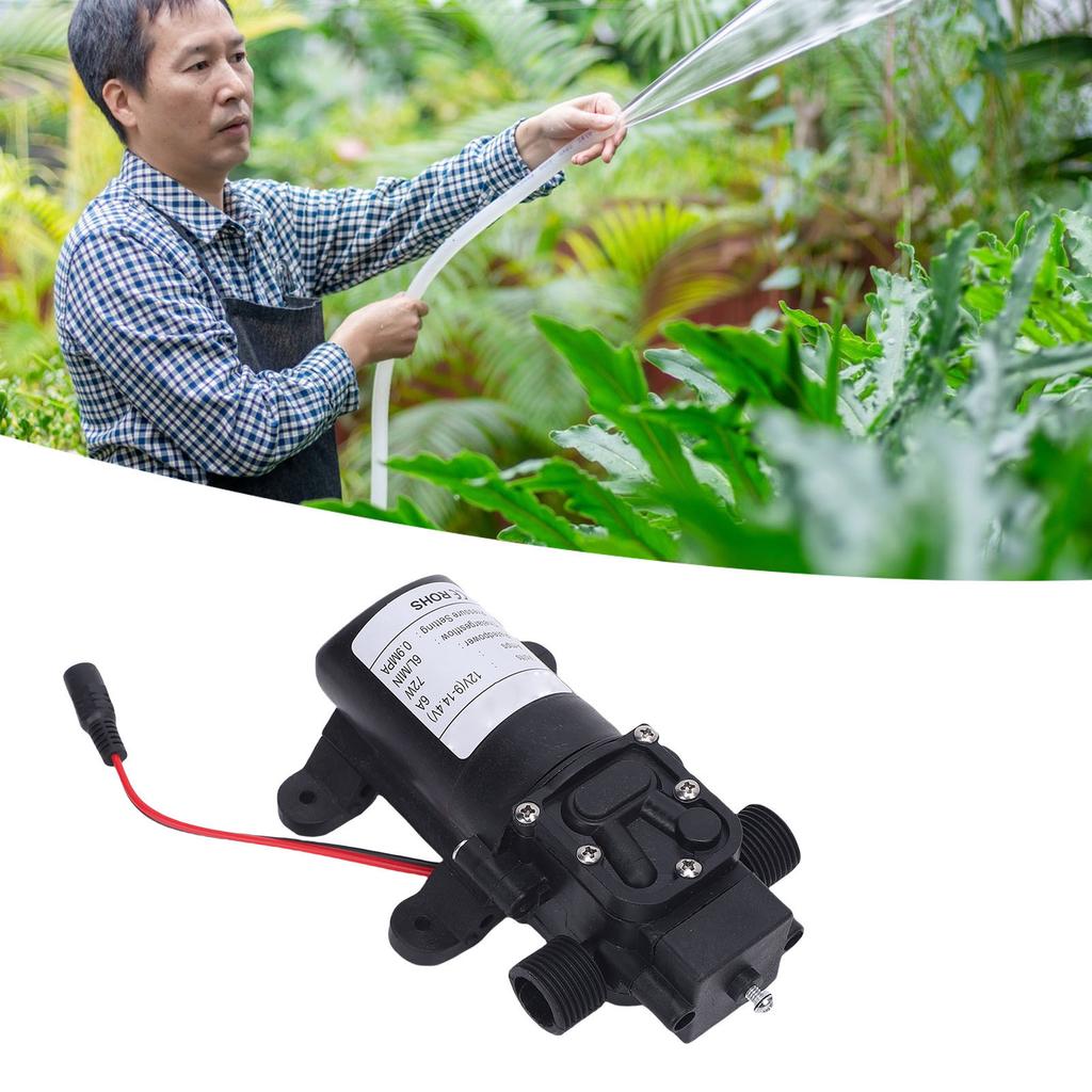 Self Priming Sprayer Pump 72W 12V   for Cars RVs Boats Watering Clning Irrigation