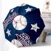 Baseball League Auto Open Close Umbrella - Portable Tri-Fold Design with 8-Bone Iron Frame, Perfect for Fans, Travelers, Daily Use, and Fest