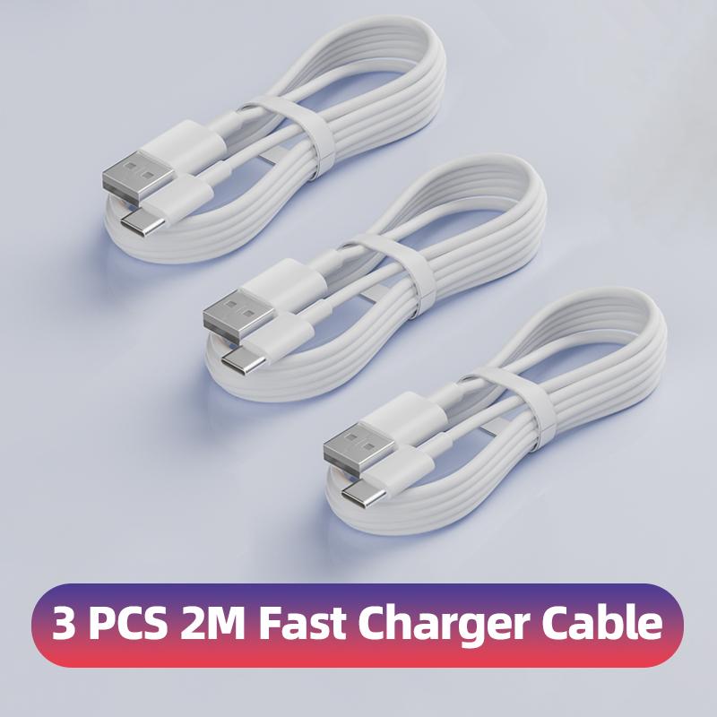 Xiaomi 1-3PCS 10A 100W Type C Super Fast Charging Cable Data Cord For Huawei For OPPO For vivo For iQoo Quick Charing USB C Cables