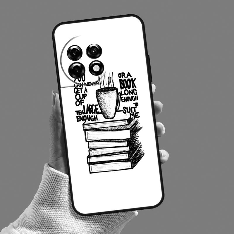 Books And Coffee Case For OnePlus Nord CE 5 2 3 4 Lite N30 OnePlus 13 11 12 15 13T 13R 10T 12R 9 10 Pro Cover
