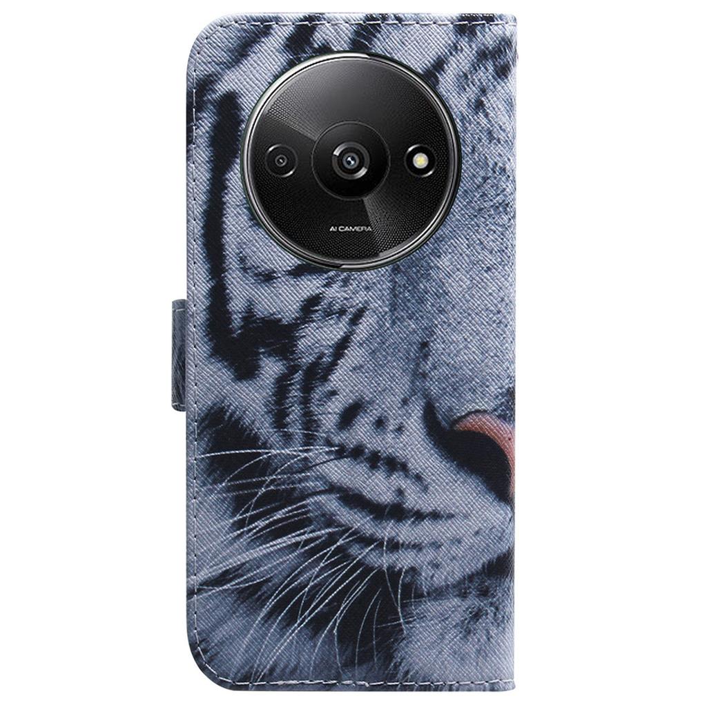For Xiaomi Redmi A3/Poco C61 4G Magnetic Case Shock-Absorbent Pattern Printing Phone Stand Cover