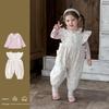 2026 Spring Girls' Long-Sleeved Lace Trim Two-Piece Set - Baby Girl Cute Stylish Inner Layer Top