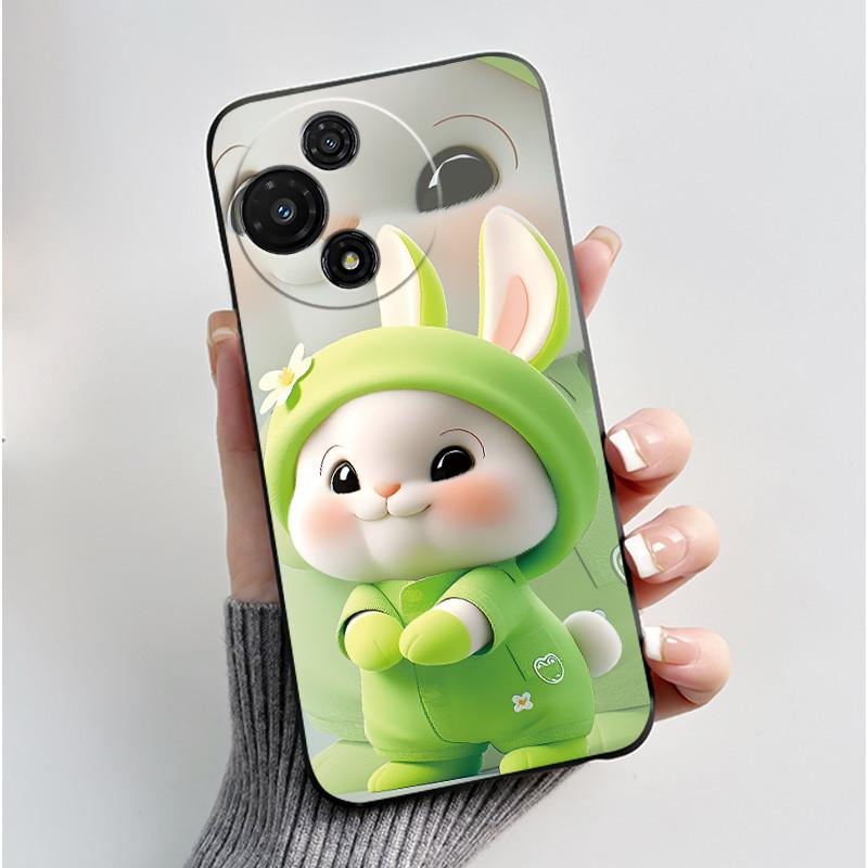 Cute Soft Black Casing For TCL 60R 5G/60 5G Shockproof Cover For TCL 60 SE Nxtpaper T521K Funny Cartoon Cat Design Shell