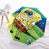 1pc SpongeBob Automatic Folding Umbrella, Portable Collapsible Design, 8-Rib Iron Frame, , All-Season Casual Outdoor Accessory Yy0901138