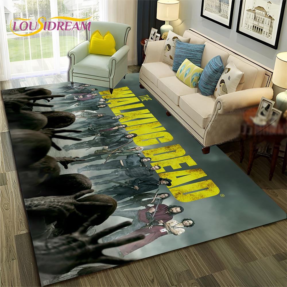 TWD The Walking Dead Rick Horror TV Carpet Rug for Home Living Room Bedroom Sofa Doormat Decor,kids Area Rug Non-slip Floor Mat