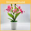 Artificial Lilium Brownii Var Viridulum Baker Decor With Injection Molding For Home Interior Office Decor