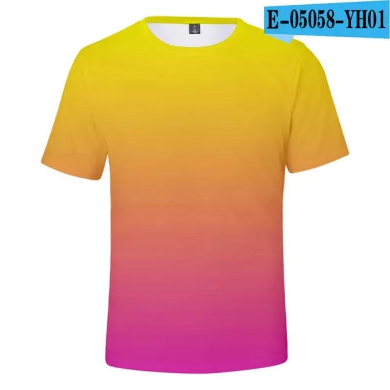 Neon T-Shirt Männer/Frauen Sommer Grünes T-Shirt Junge/Mädchen Feste Farbe Tops Regenbogen Streetwear T-Shirt Bunte 3D Gedruckte Kinder 210716 S