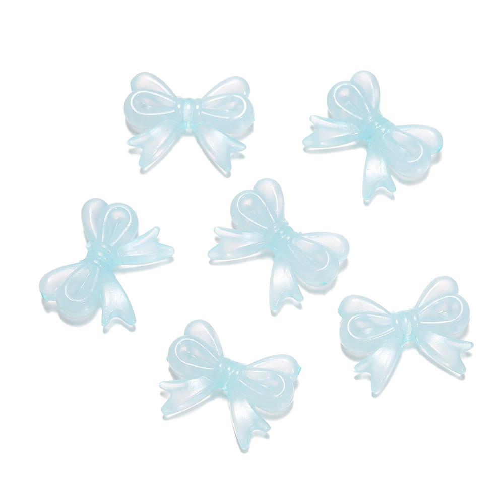 30Pcs/Lot 14x18mm Bowknot Transparent Bow Spacer Beads Earrings Making Charm Pendants for Necklace Jewelry Making Accessories