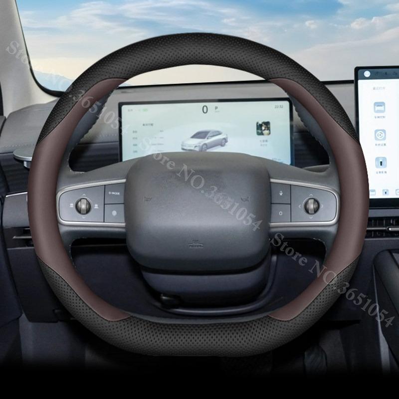 Ultra-thin Napa Leather Car Steering Wheel Cover For Nissan N6 N7 2026 2026 Breathable Auto Steering Wheel Protector Accessories