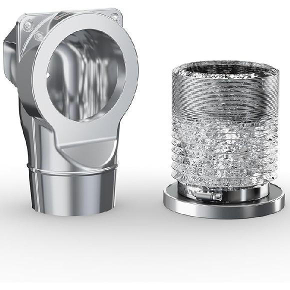 180 Degree Magnetic Dryer Exhaust Connector, Sealed Dryer Vent Adapter