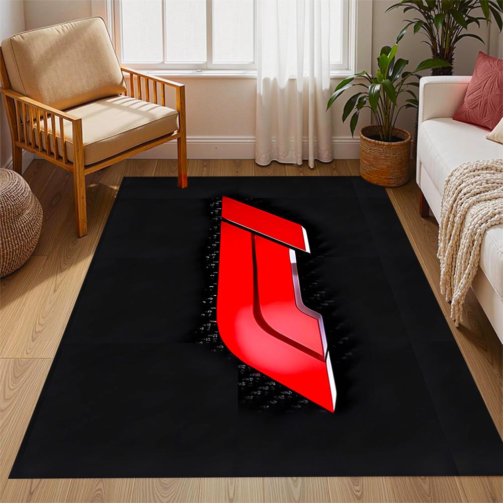 Kräftiges weißes Logo Design Fußmatte Geeignet für Außenbereiche Eingangsbereiche Esszimmer Spielzimmer Rutschfester Teppich Büros dekorieren Perfektes Geschenk für Frauen/Männer