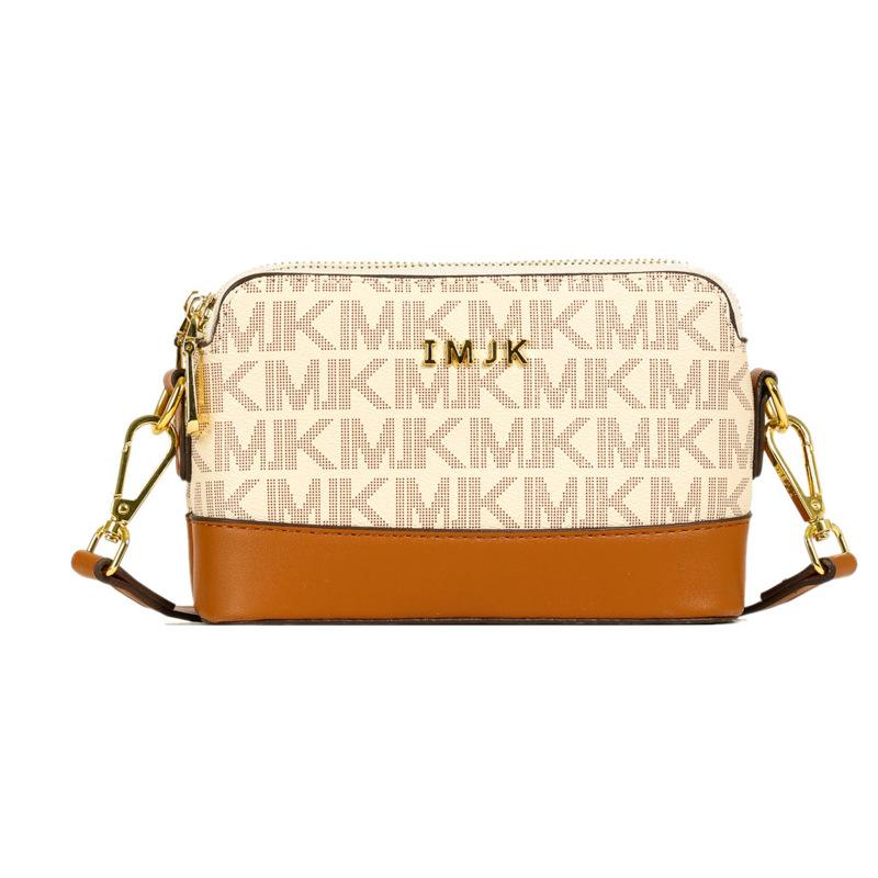 Summer new high-end fashion retro printed women's bag multi-layer mobile phone bag casual single shoulder oblique span bag tide