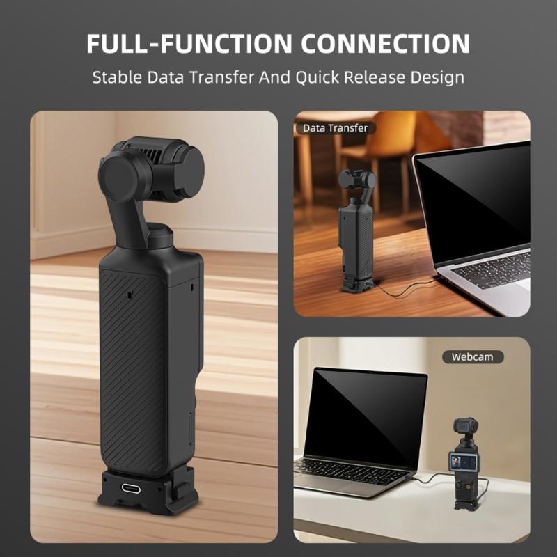 Expansion Charging Adapter for Pocket 3 with 1/4inch Thread Mount Magnetic Adapter Camera Charging Base Accessories