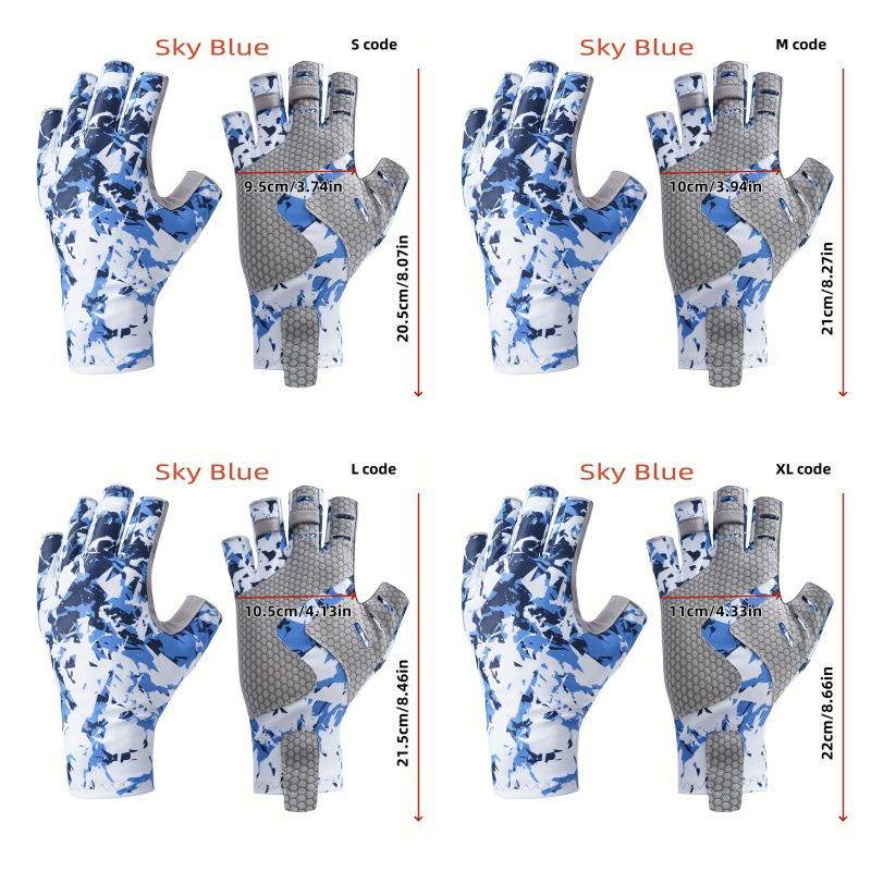 Men's Wear-Resistant Non-Slip Half-Finger Fishing Gloves, Breathable & Sweat-Absorbent for Outdoor Lure and Sea Fishing