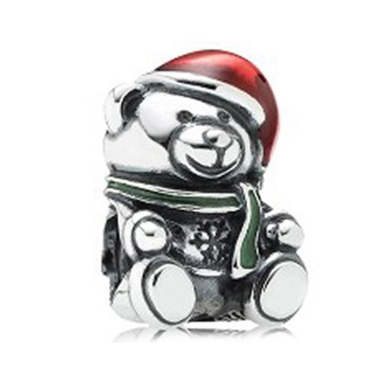 Christmas Series Alloy Santa Claus Beads For DIY pulsera Bracelet necklace accessories Women Fine Jewelry Gifts