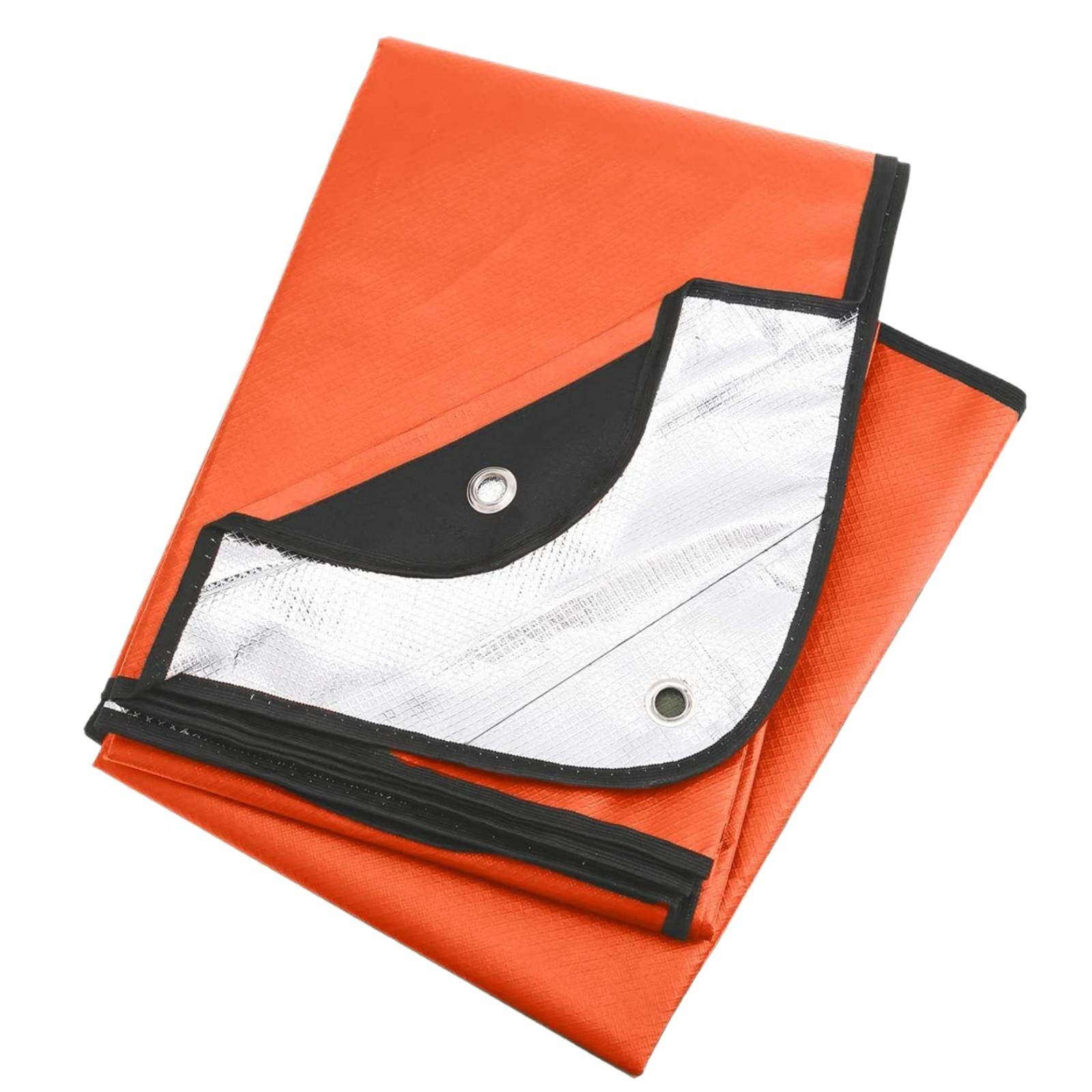Heavy Duty Survival Blanket – Insulated Thermal Reflective Tarp . All-Weather, Reusable Emergency Blanket for Car or Camping