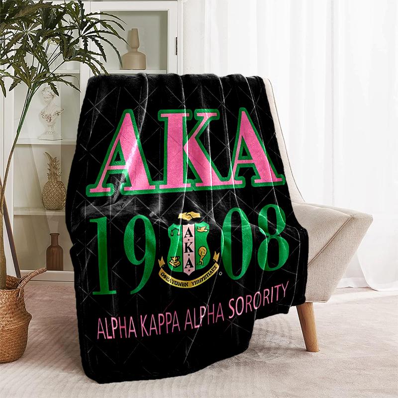 1pc Blanket AKA Logo5 Print Design, Lightweight Blanket for Sofa, Bed- Soft &Warm, Gift for All Seasons like Christmas, Halloween