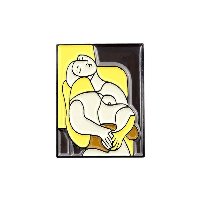 

Очаровательная креативная брошь с художественными геометрическими формами и культовыми персонажами, чтобы подчеркнуть ваш стиль XZ2844