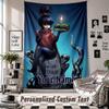 Custom Tapestry Wall Hanging, Beetlejuice Lydia Deetz Personalized Name Text Home Wall Decor
