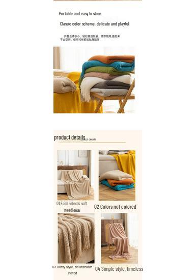 Simple Style Decorative Wool Blanket for Home or Sofa Use