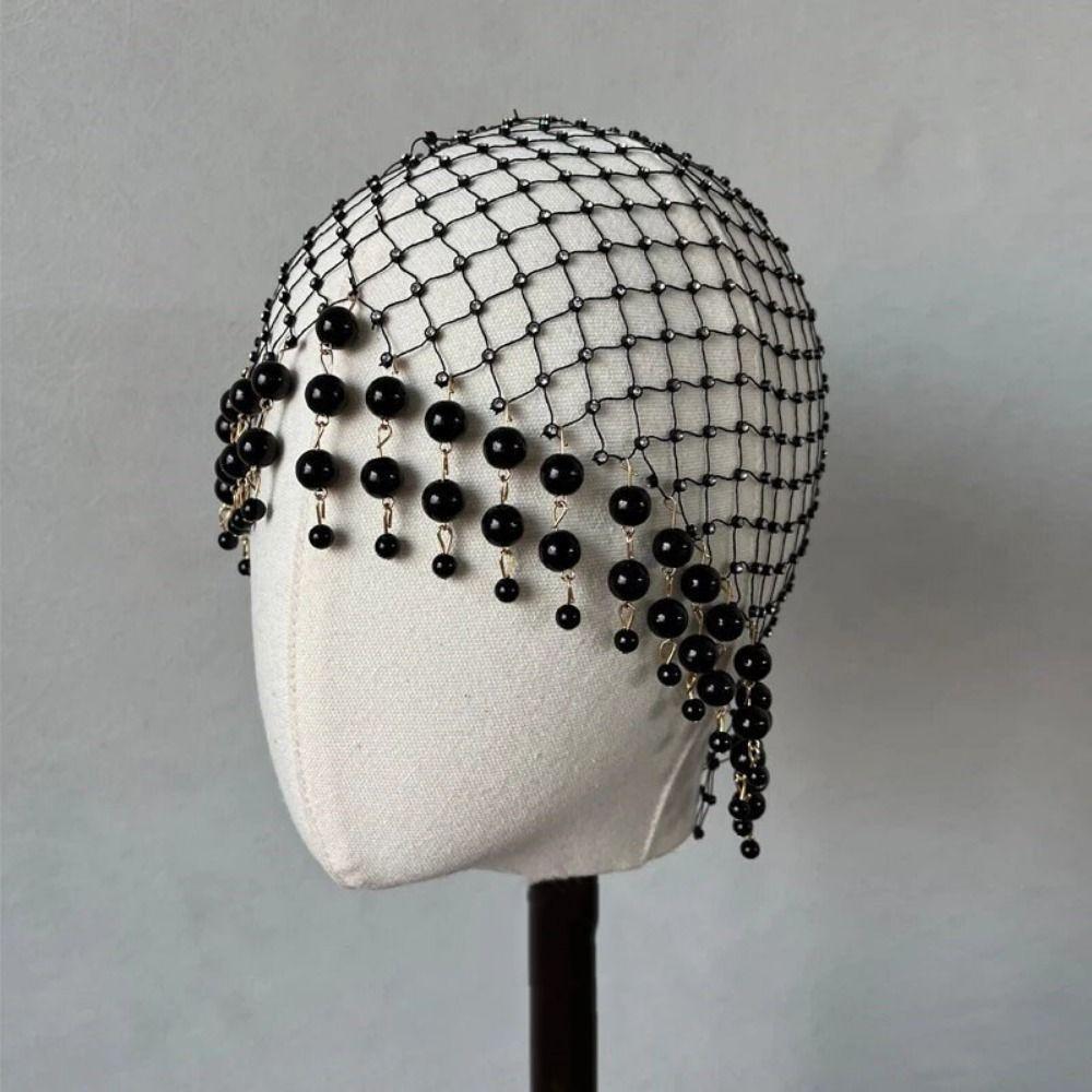 Hohles Perlenquasten-Haarhut Perlenquasten Luxus-Kopfbedeckungen Brautaccessoires