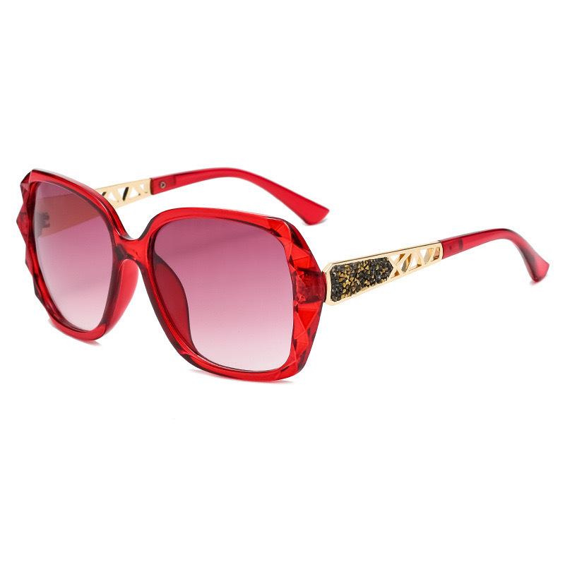 2026 High-End Women's Polarized Sunglasses with Diamond-Inlaid Large Frame - Fashionable Sun Protection for Driving