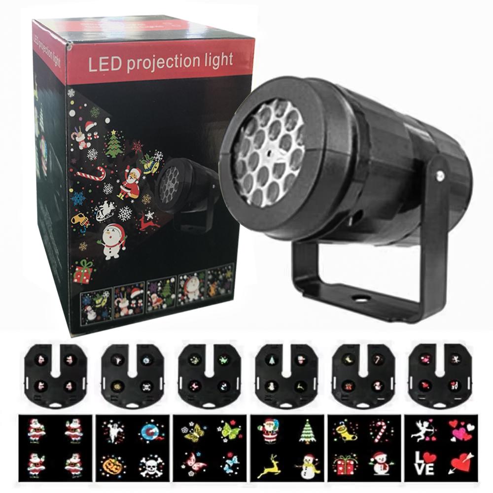 Christmas Snowflake Projector Light Large Decoration Christmas Party Laser Led Stage Light Rotating Xmas Lighting Garden Decor