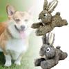 Realistisches Plüsch-Kaninchen-Hundespielzeug, langlebig, kaubeständig, quietschendes Spielzeug für kleine Hunde