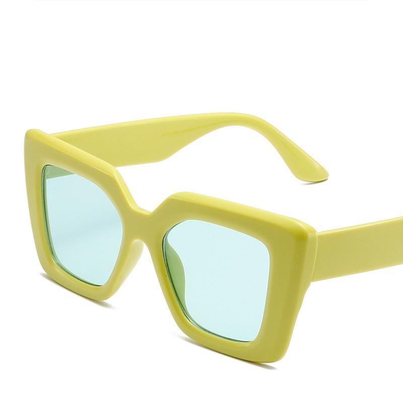 Niepolaryzowane Vintage Damskie Męskie Kwadratowe Duże Oprawki Okulary Przeciwsłoneczne Damskie Markowe Projektanckie Retro Cieniowane Modne Kocie Oko