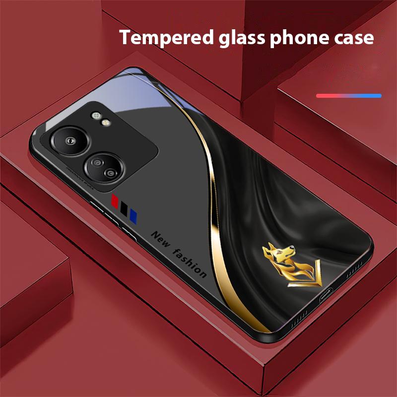 Starlight Zodiac For Xiaomi Redmi 13C Note13 12 Pro Plus 5G Note 9 13T Pro POCO X6 F5 F6 Black Tempered Glass Phone Case
