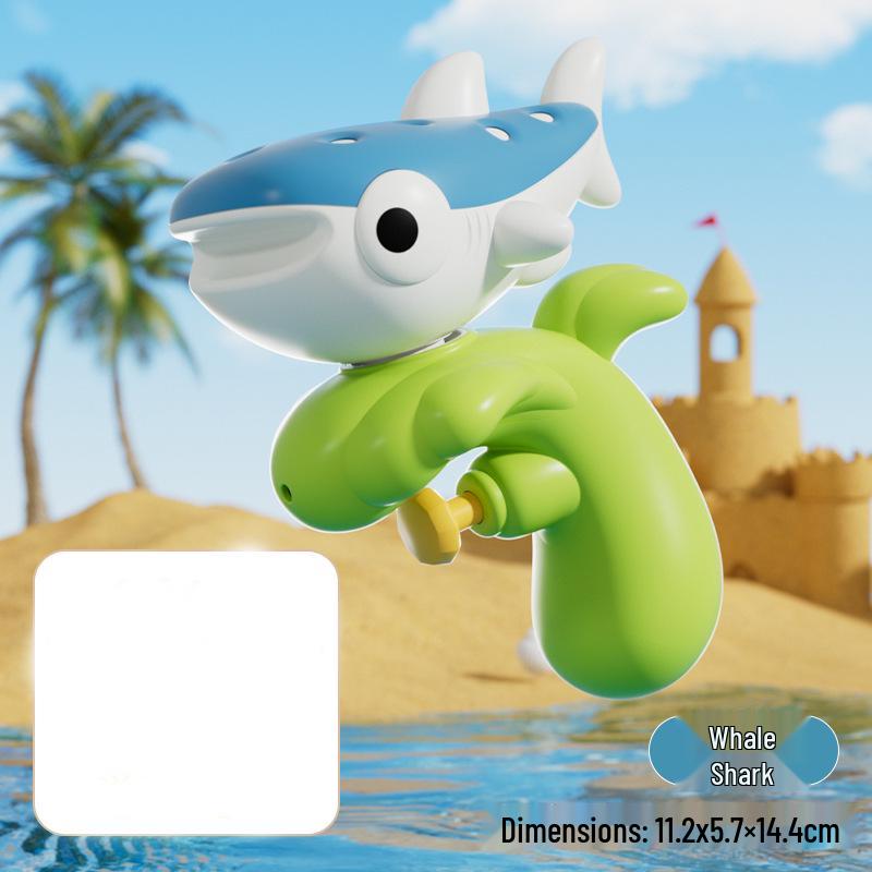 Kids' Ocean-Themed Pull-Out Water Cannon Toy for Summer Water Fights