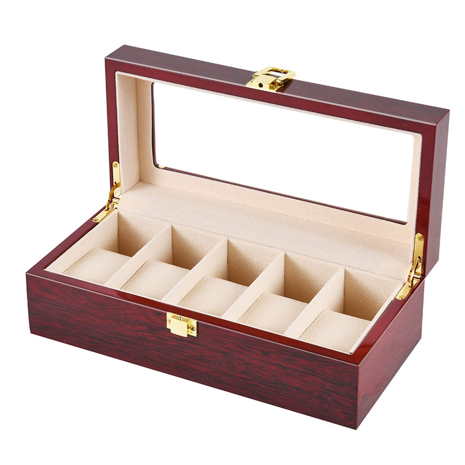 

Insputer watch storage case 5 watches watch storage box birthday gift wooden luxury collection ca...