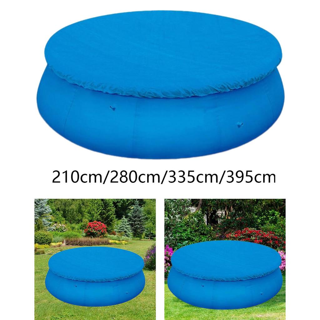 Round Pool Cover PE Round Inflatable Swimming Pool Cover for Outdoor Paddling Garden Swimming Pool Cover Family Pool Cover