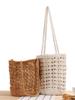 Versatile Hollow Cotton Rope Woven Bag for Seaside Vacations and Daily Commutes