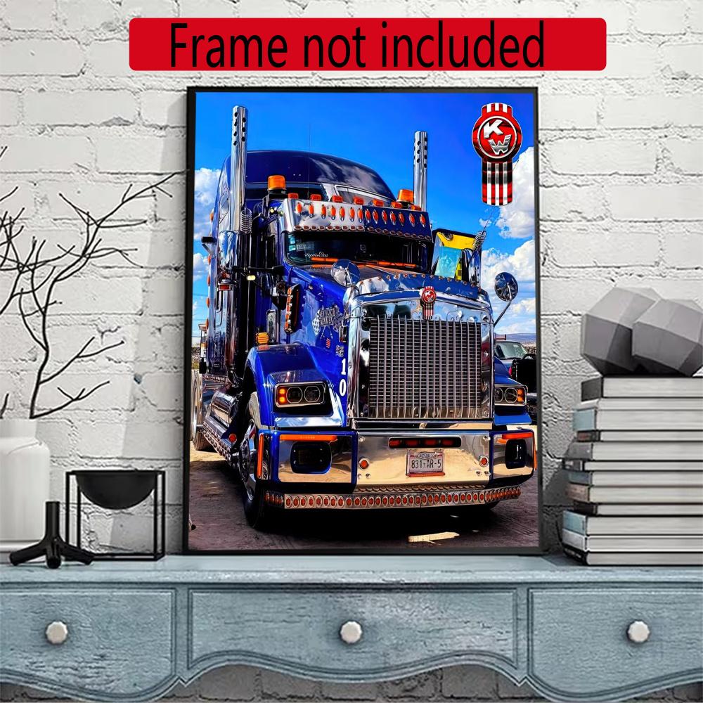 Kenworth Diamond Painting Round Diamond Mosaic Rhinestones Diamond Embroidery Craft Kit Wall Decor Without Frame
