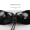 Butterfly Wing Push-Up Bra with Invisible Strapless Design and Nipple Covers