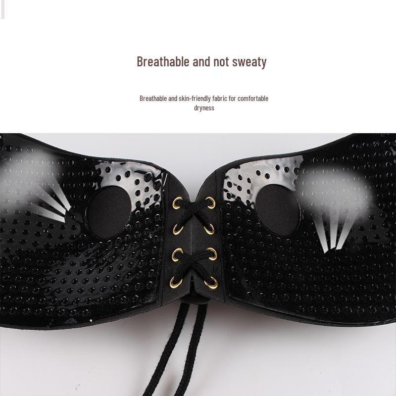 Butterfly Wing Push-Up Bra with Invisible Strapless Design and Nipple Covers