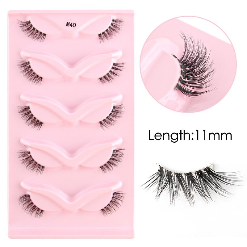 YSDO Half Lashes 5/7/10 Pairs Half False Eyelashes Soft Natural Cat Eye Lashes Makeup 3D Mink Eyelash Extension Fluffy Faux Cils