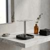 Modern Resin Toothbrush Holder Stand with 304 Stainless Steel Support for Electric Toothbrush and Essentials Organization