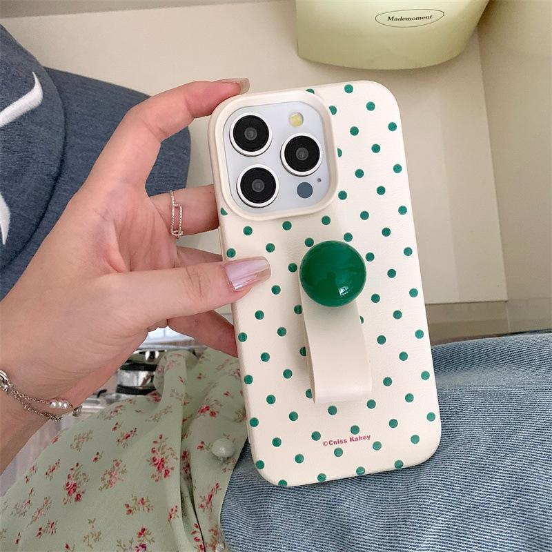 Korean Style Ins Trend Small Ball Ring Buckle for IPhone17 Mobile Phone Case White 16 for Apple 14/13