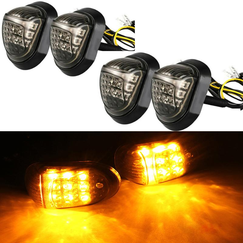 Motorcycle Turn Signals LED Lights 12V Flush Motorcycle Turn Signal Light Indicators Lamp For GROM MSX125 For Cafe Racer