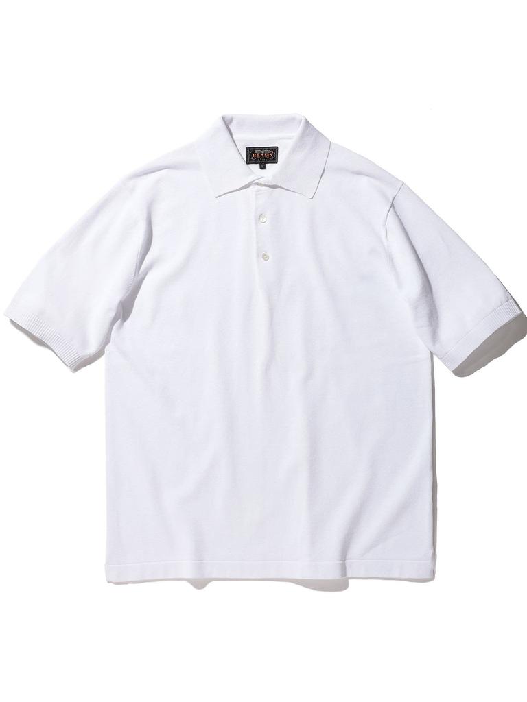 Beams Plus Polo 12 Gauge Size 38020042156 S/S Shirt, Knit, Men's, OFF_WHT, L,