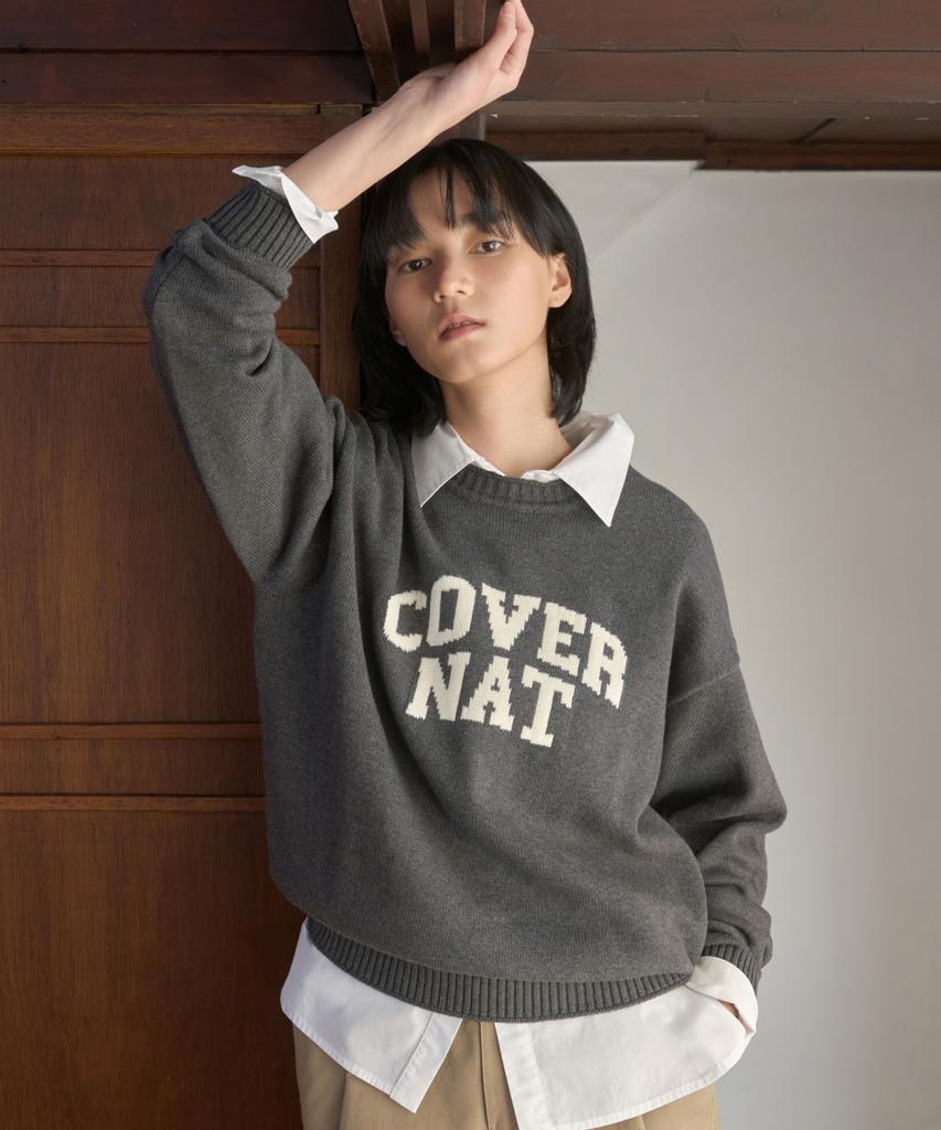 COVERNAT Arch Logo Knit Navy
