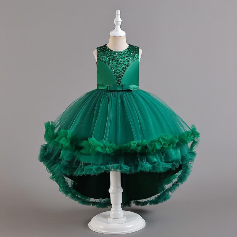 Girls Princess Dress Birthday Party Performance Christmas Evening Gown Kids 8-16Y